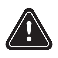 Black Triangle Warning Sign with Exclamation Mark