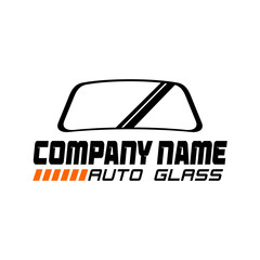 Car glass logo template with a simple and elegant design