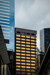 Architectural detail of an office block, Barangaroo, Sydney, NSW, Australia