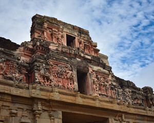 Gopuram carving of Hampi's Krishna temple Karnataka 
