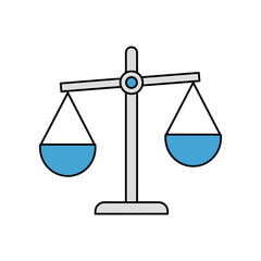 Scales of Justice with Unequal Balance Symbolizing Imbalance.