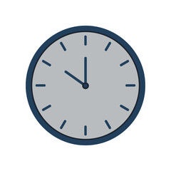 Simple analog wall clock showing the time is ten oclock.