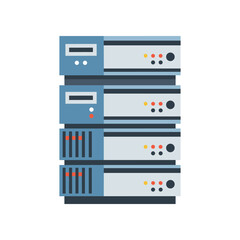 Stacked Server Units for Data Processing and Storage.