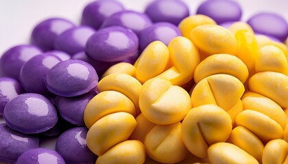 Fototapeta premium purple and yellow candy