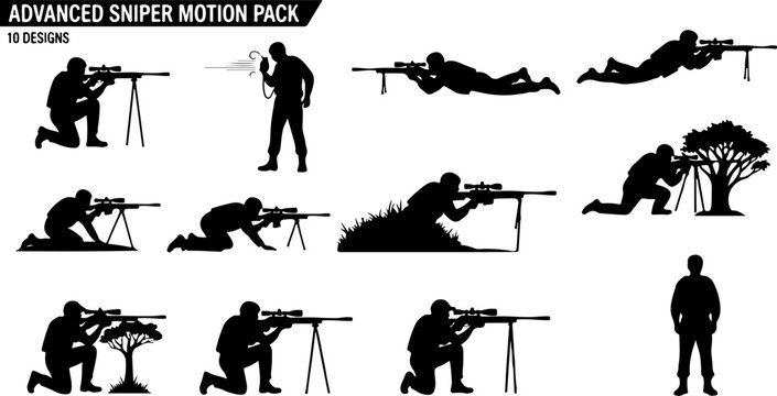 Tactical Warfare Soldier Silhouettes