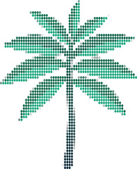 Simple Green Palm Pixel Art