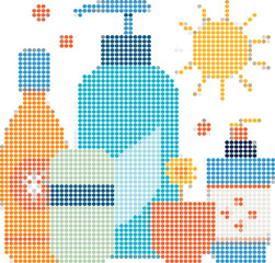 Summer Items Pixel Art