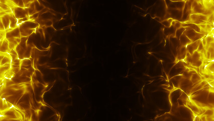 画面の左右が燃える炎の枠のエフェクト背景