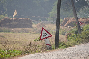 Road Hazard Sign by Haystack Village