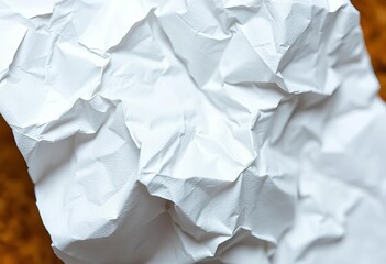 Close-up of a crumpled white receipt, showing creases and wrinkles,  payment,  detail
