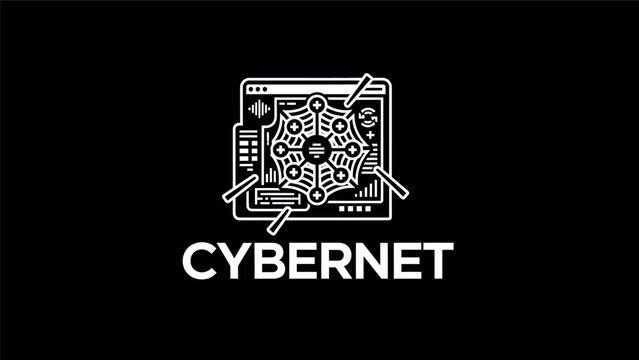 Cybernet Logo Circuit Board Design.