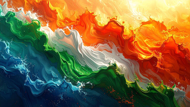 Elegant Tricolor Abstract