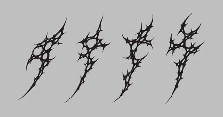 Neo Tribal Skeletal Web Sigilism: Asymmetrical Cyber Gothic Vector, Sharp Acid Venom Lines, Abstract Bone Spider Aesthetic for Dark Metal Streetwear and Cyberpunk Techwear Graphic Design.