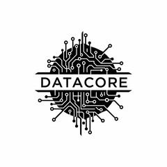 Datacore Logo Circuit Board Design Element.