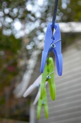clothespins on rope