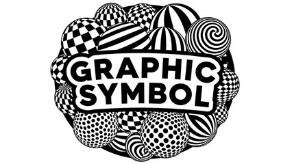 Graphic Symbol with Various Patterns Inside.