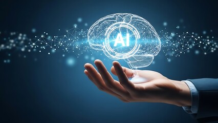 Hand interacting with ai network