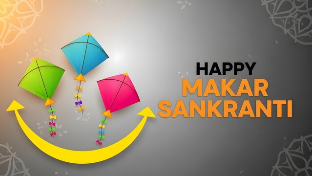 Happy makar sankranti festival celebration background