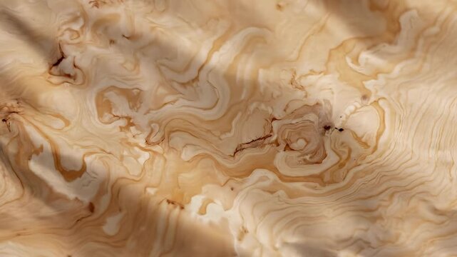 Seamlessly looping abstract motion graphic animation of a tight close-up on intricate light-colored maple wood grain patterns slowly shifting and flowing focus, maple, wallpaper