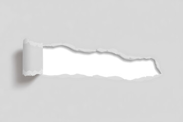 Torn Paper Edge Effect Isolated on Transparent Background