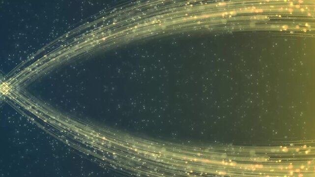 energy flowing lines frame particles abstract background, award luxury grand finale backdrop