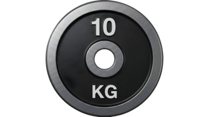 Training Bumper Plate Rogue Black Training  10 kg PNG image.