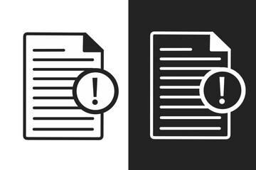 document with warning sign icon