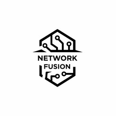 Network Fusion Logo Design Element.