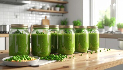 Erbsensuppe in Einmachglas