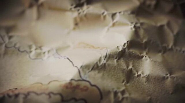 Crumpled old parchment with handwritten script and a faint line.