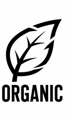 Organic Logo with Leaf Symbol Design.