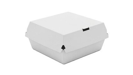 Blank burger box isolated on white background 