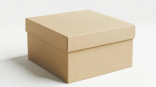 A cardboard box sits unopened.