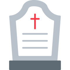 Obraz premium Christian Gravestone Cross Icon