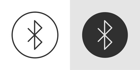Bluetooth Icon showing the recognizable Bluetooth “B” symbol, representing wireless connectivity, data transfer, and device pairing.