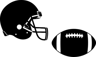 American Football Action Silhouette Icon Set
