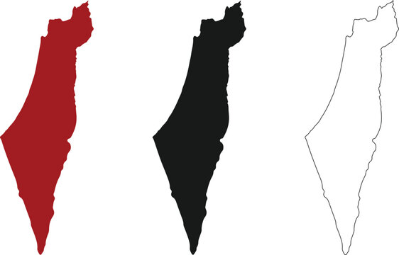 Palestine Map Icon Vector Illustration