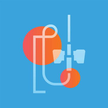 catheter glassmorphism illustration.