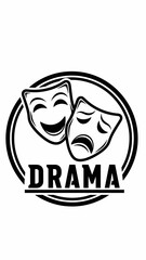 Theater Masks Representing Comedy and Tragedy.