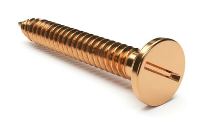 Golden screw with flat head