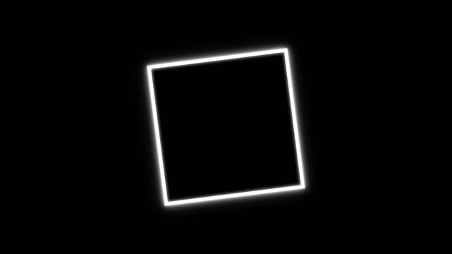 Abstract White Geometric Shape Shifting Spinner Square to Circle Loop (4K)