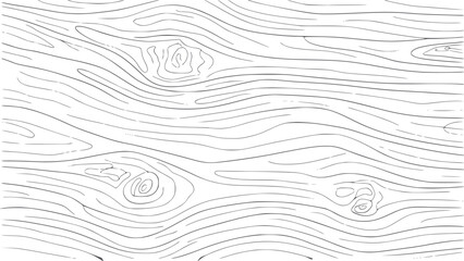 Hand drawn wood grain texture pattern in black and white line style © Mahin