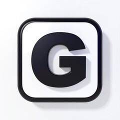 A sleek, modern "G" logo in bold black font, prominently displayed against a clean, bright white background, emphasizing simplicity and elegance.
