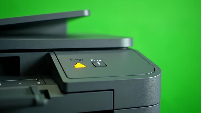 Printer Control Panel with Error Message.