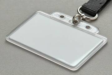 Two blank white plastic id cards with rounded corners showing stack of multiple cards on the table, high quality Mirostock images