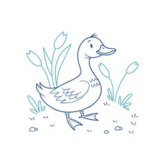 vector illustration of a bird