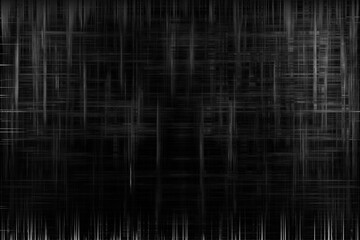 黒や灰の色でぼかし効果もある縦と横の線が重なり合ったイラストの柄の模様の抽象的なデザインの背景、壁紙、テクスチャ