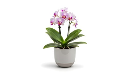 Fototapeta premium Orchids Mini Plant Isolated on White Background 