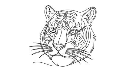 tiger head with swirling patterns © Ahmad