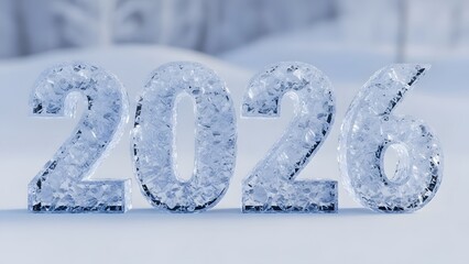 2026 number new year future wallpaper, illustration, banner, vector